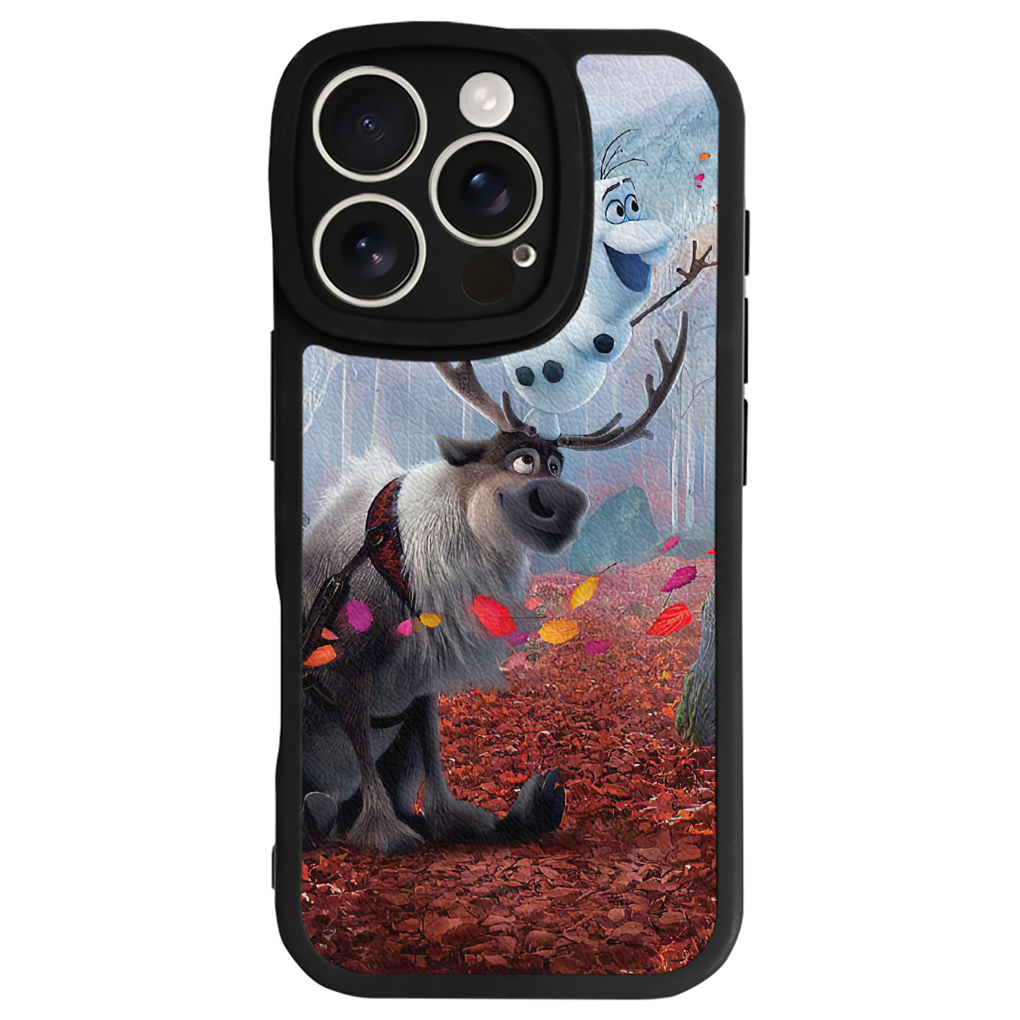 （画像用） アナと雪の女王 アンナ エルサ Frozen Anna Elsa 【iPhone 16シリーズ対応】シリコンスマホケース（レザー調） 材質：シリコン